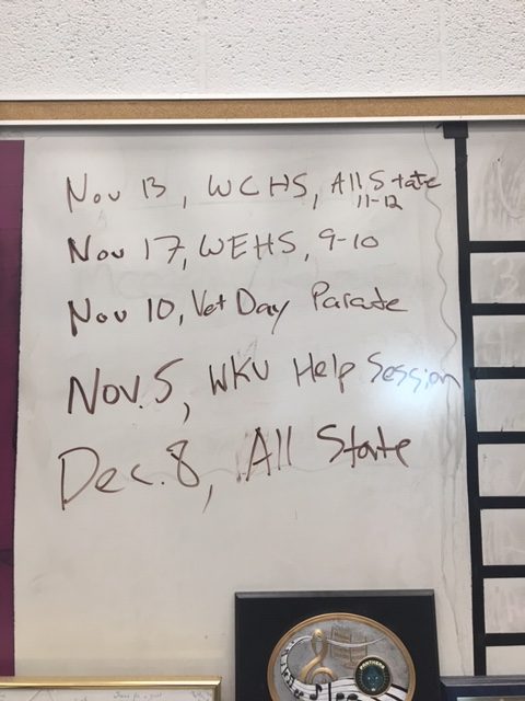 Dates for the upcoming auitions, if you need any one on one help. Nov 5  there is a help session. Or Collar/Finkbine will help.