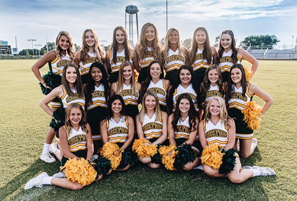 This is a picture of the Greenwood Cheerleading team that will be traveling to Orlando,Florida for Nationals