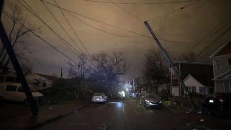 The power lines Knocked down