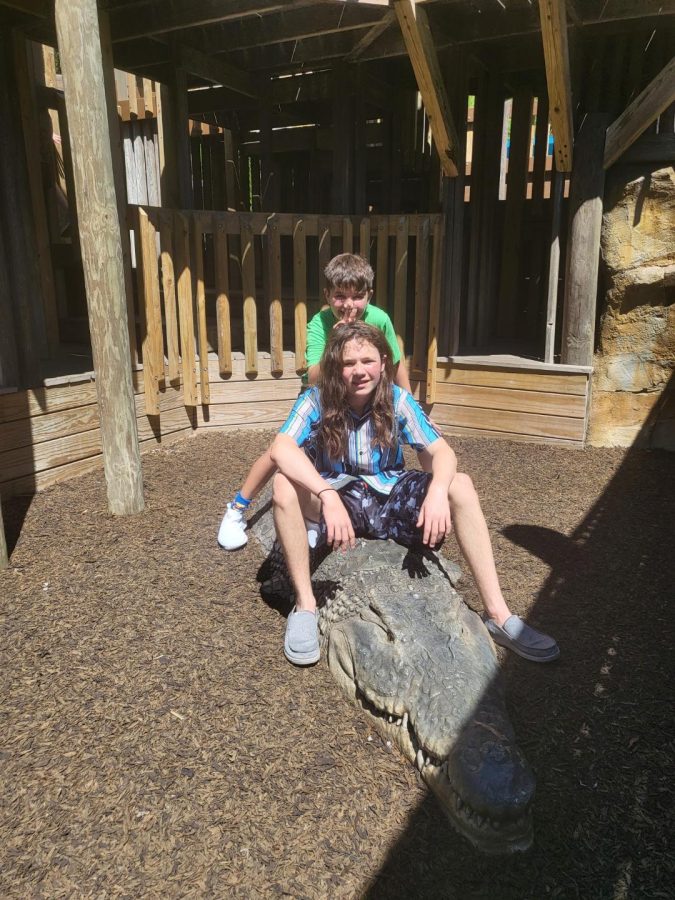 Me and my brother at a the zoo park